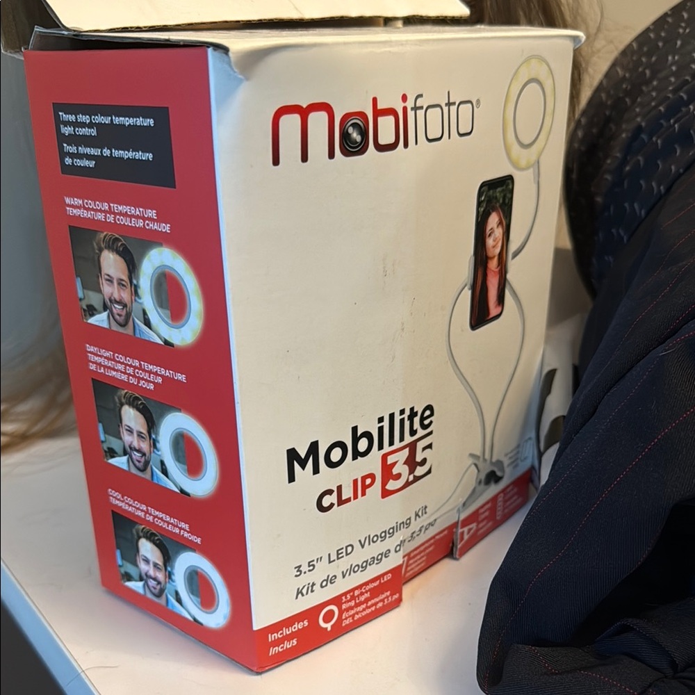 Mobilite Clip 3.5 LED Vlogging Kit - White